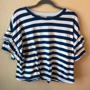 Target striped crop tee